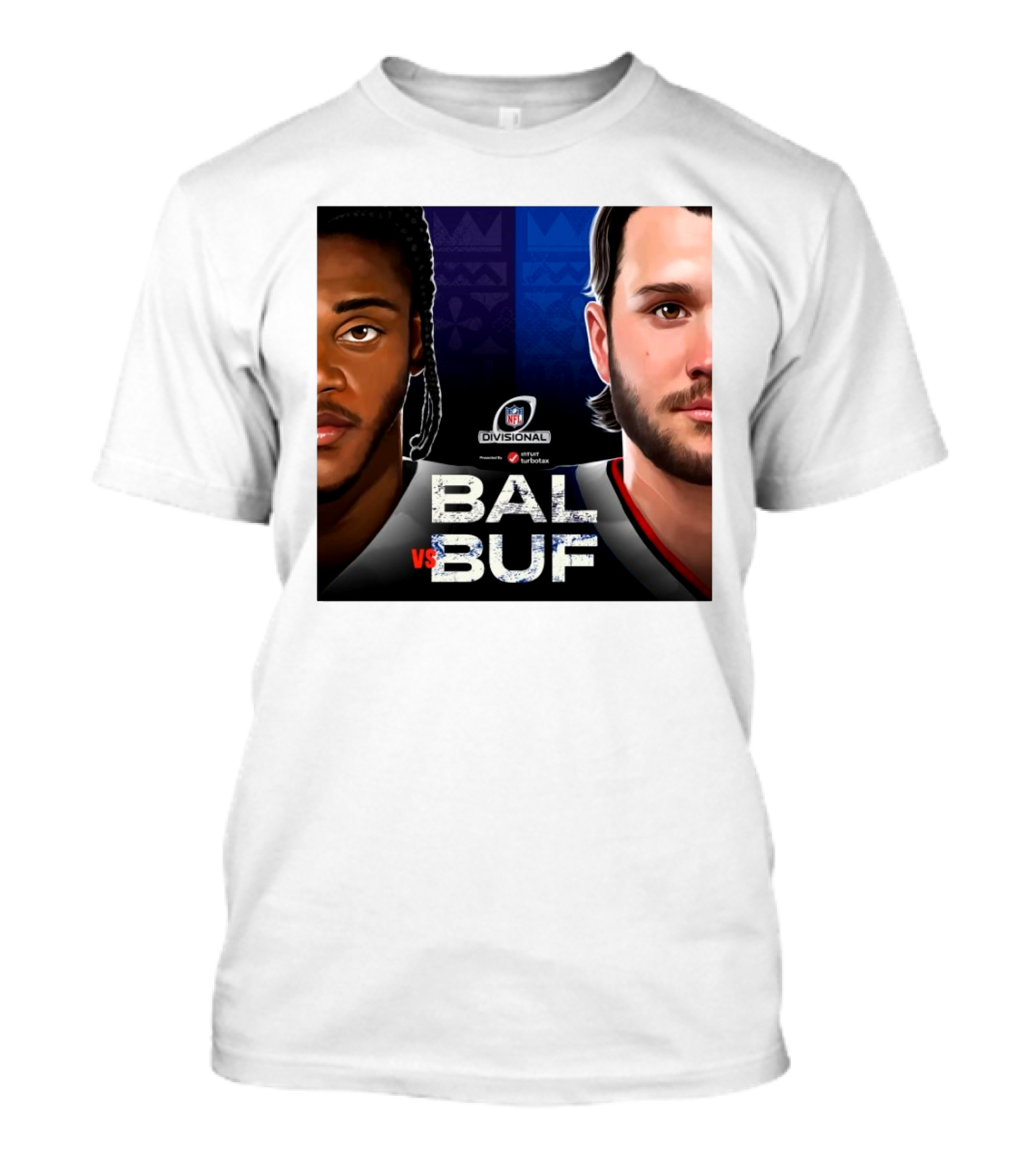 Lamar Jackson Baltimore Ravens Vs Josh Allen Buffalo Bills NFL Divisional Round BAL Vs BUF T-Shirt