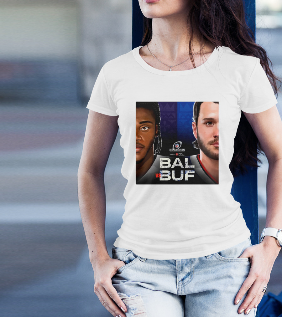 Lamar Jackson Baltimore Ravens Vs Josh Allen Buffalo Bills NFL Divisional Round BAL Vs BUF T-Shirt