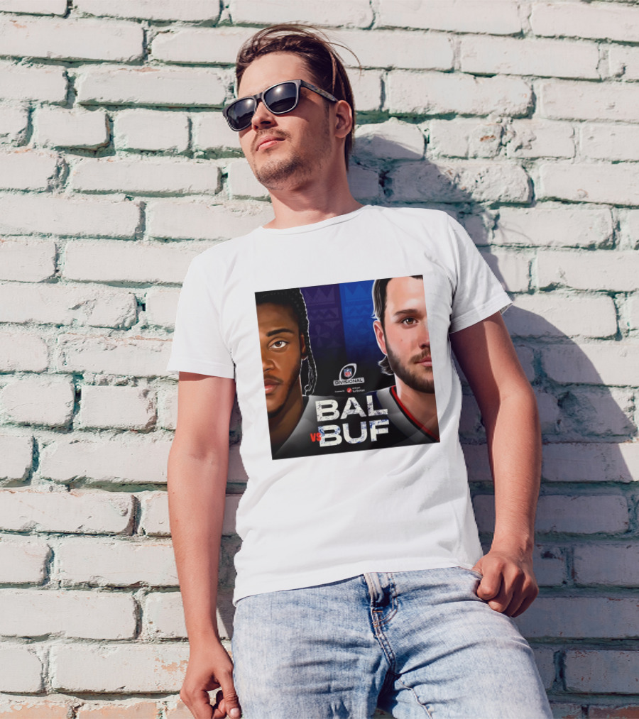 Lamar Jackson Baltimore Ravens Vs Josh Allen Buffalo Bills NFL Divisional Round BAL Vs BUF T-Shirt