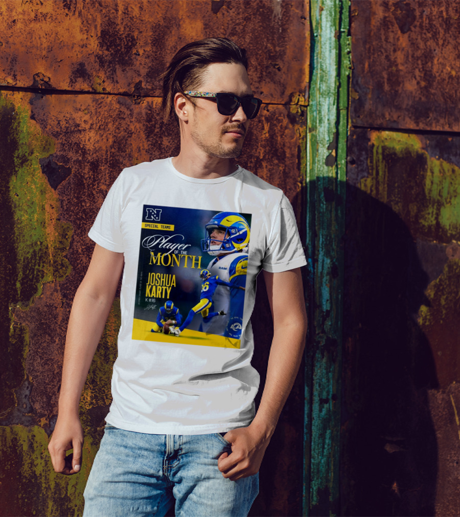 Los Angeles Rams Joshua Karty NFC Special Teams Player Of The Month Signature T-Shirt