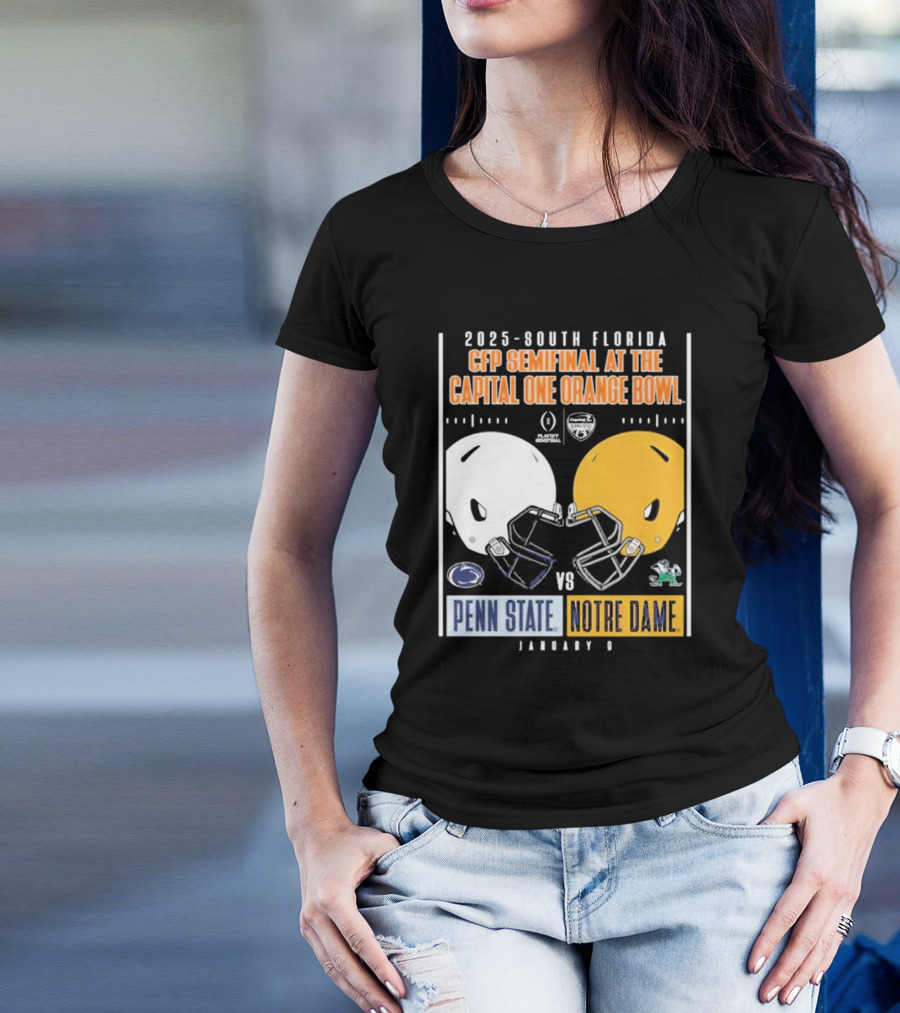 2025 South Florida CFP Semifinal At The Capital One Orange Bowl Penn State Vs Notre Dame January 9 T-Shirt