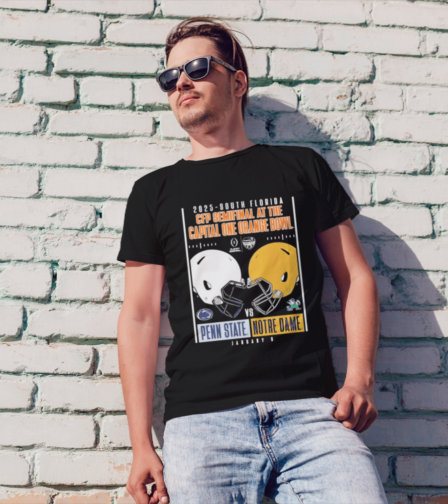 2025 South Florida CFP Semifinal At The Capital One Orange Bowl Penn State Vs Notre Dame January 9 T-Shirt