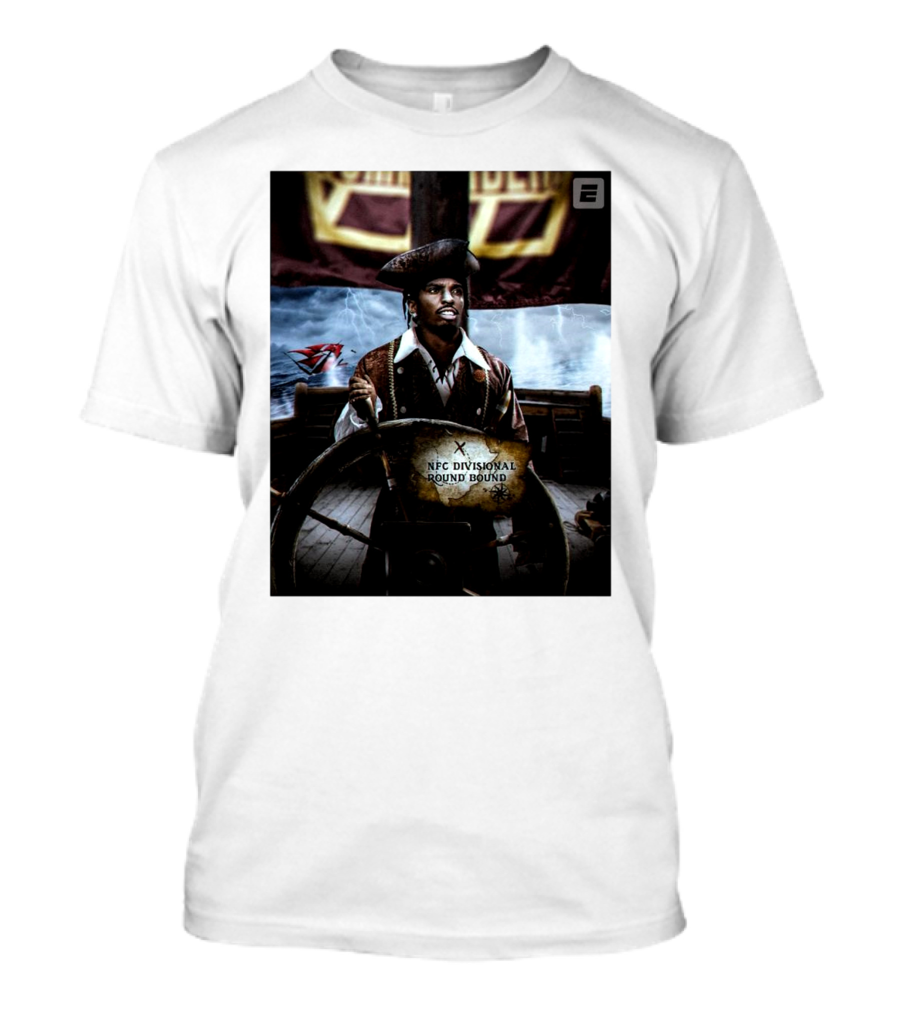 Washington Commanders Jayden Daniels NFC Divisional Round Bound Pirate T-Shirt