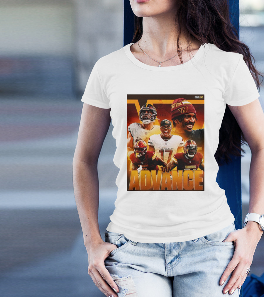 Washington Commanders Advance Sink Buccaneers Playoff Hopes FOX NFL Sports T-Shirt