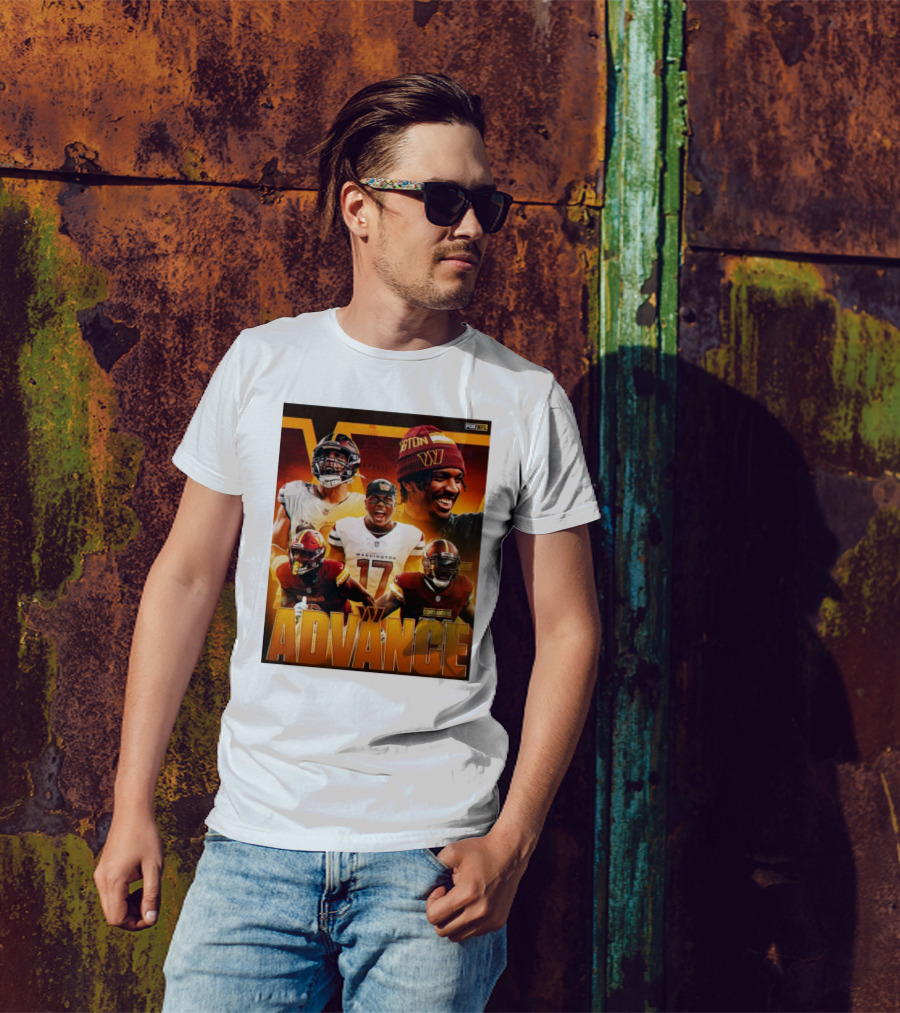 Washington Commanders Advance Sink Buccaneers Playoff Hopes FOX NFL Sports T-Shirt