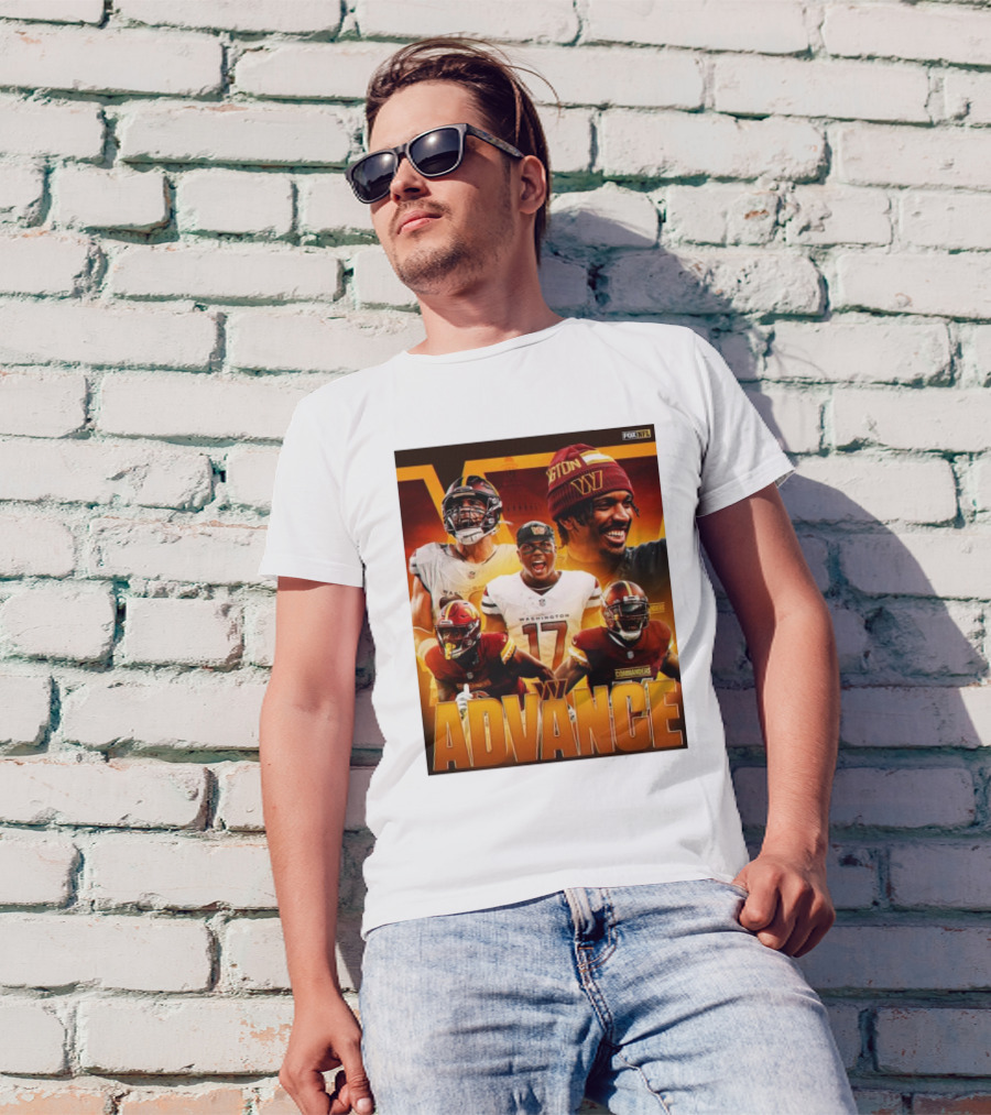 Washington Commanders Advance Sink Buccaneers Playoff Hopes FOX NFL Sports T-Shirt