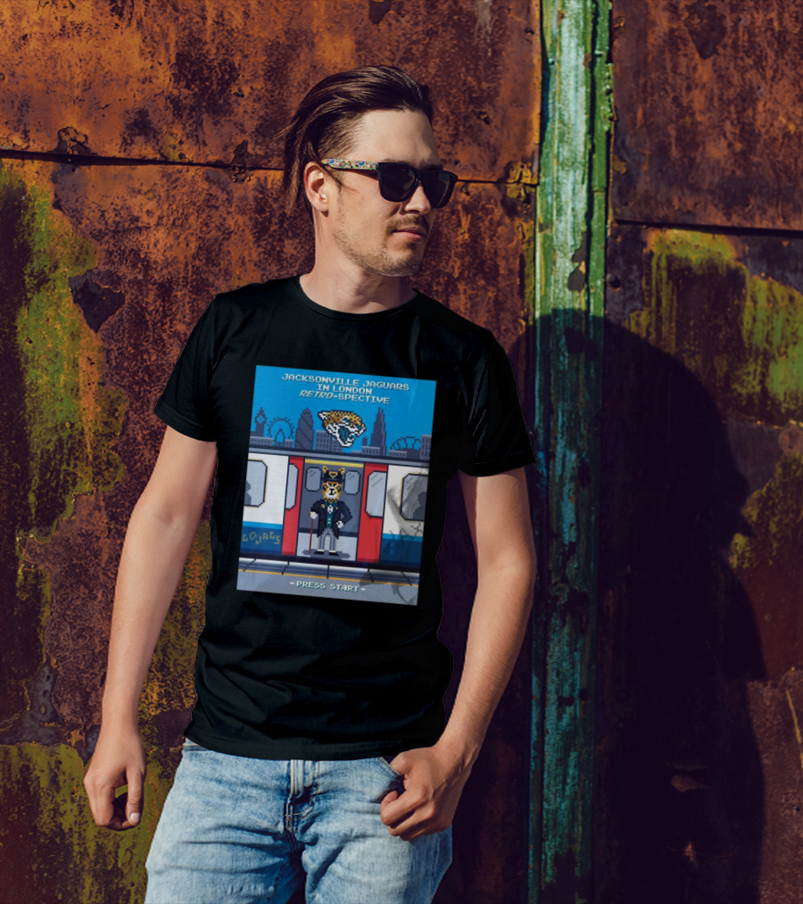 Jacksonville Jaguars In London Retro-Spective Press Start T-Shirt