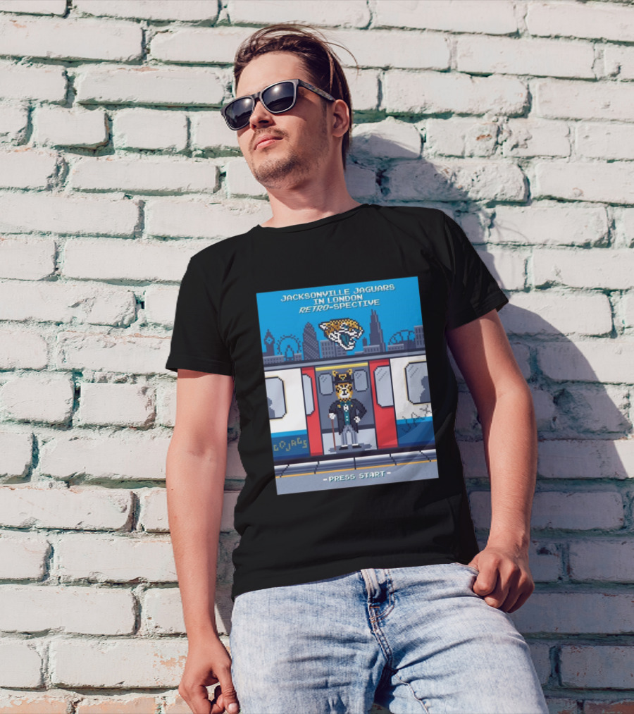 Jacksonville Jaguars In London Retro-Spective Press Start T-Shirt
