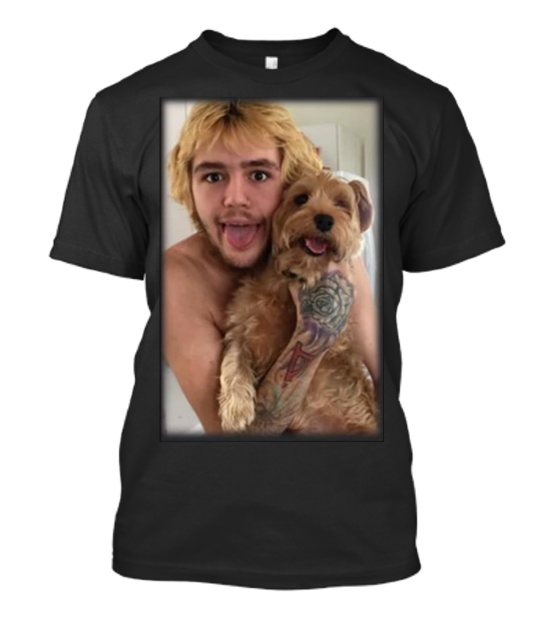 Lil Peep Gus And Taz La Animal Rescue Portrait With Dog Companion T-Shirt