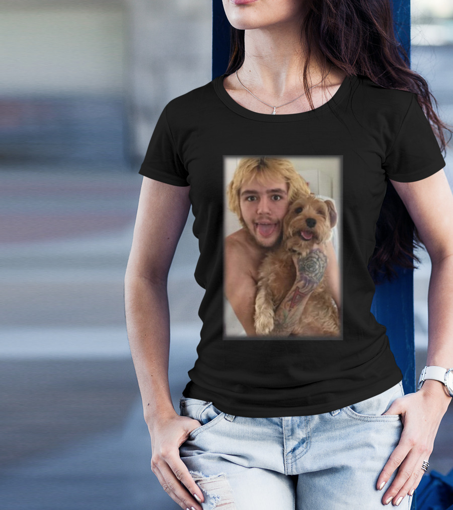 Lil Peep Gus And Taz La Animal Rescue Portrait With Dog Companion T-Shirt
