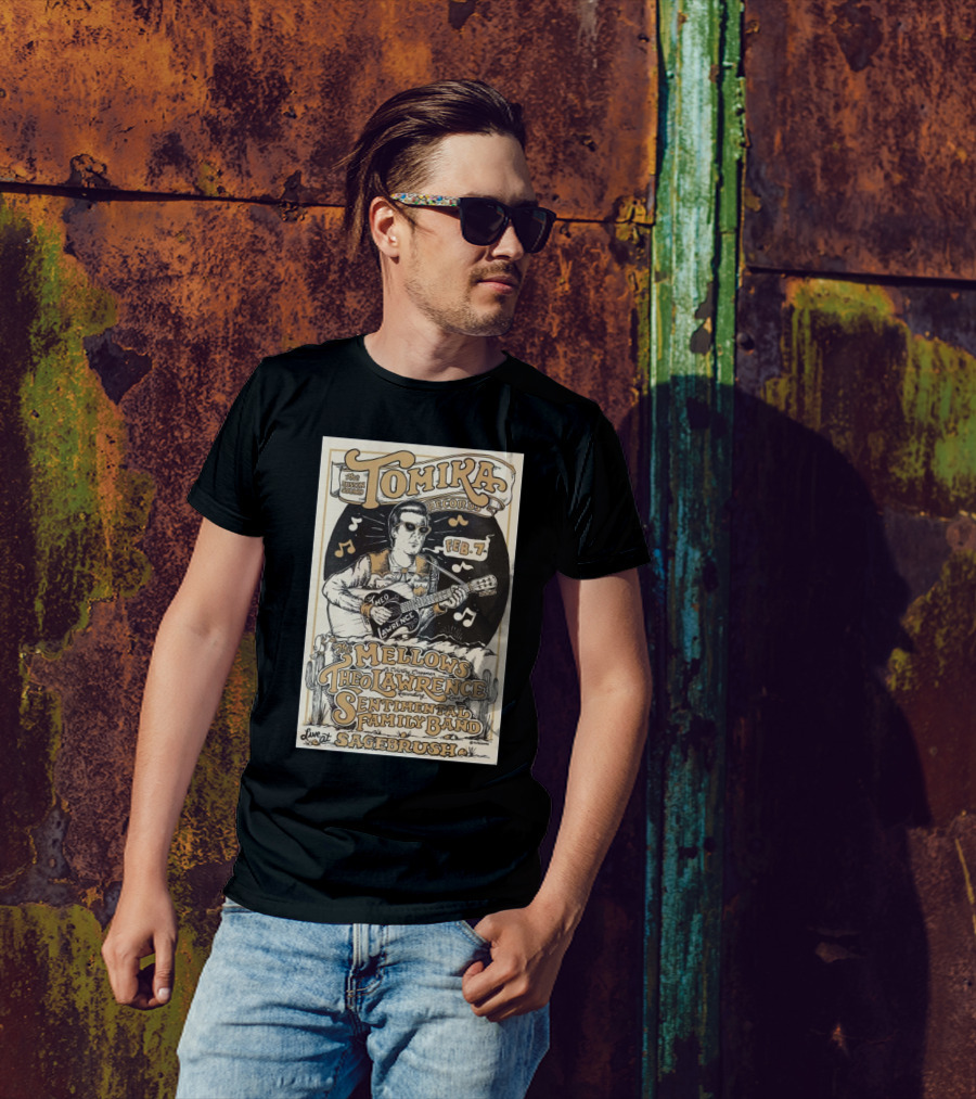 Tomika Records Presents The Mellows And Theo Lawrence Sentimental Family Band Live At Sagebrush Feb 7 T-Shirt