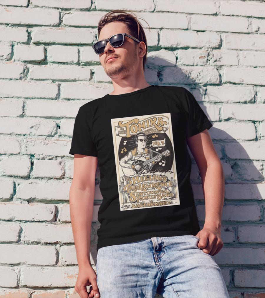 Tomika Records Presents The Mellows And Theo Lawrence Sentimental Family Band Live At Sagebrush Feb 7 T-Shirt