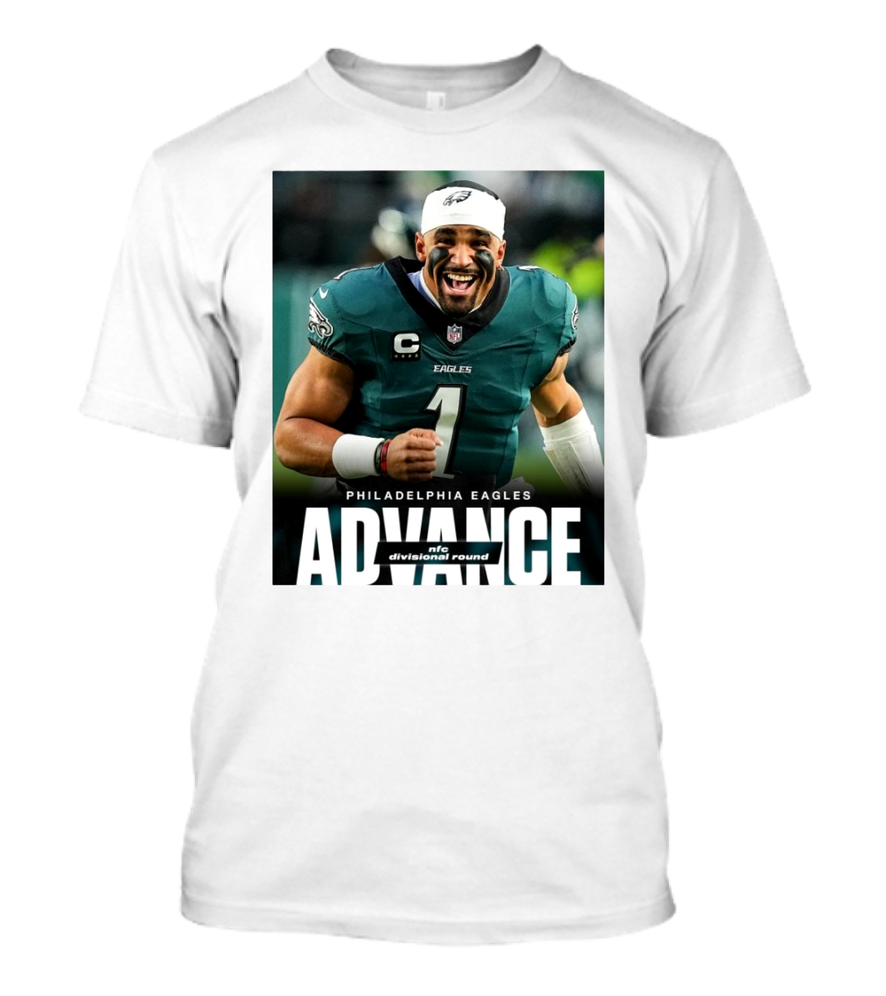 Philadelphia Eagles Advance NFC Divisional Round Jalen Hurts Victory T-Shirt