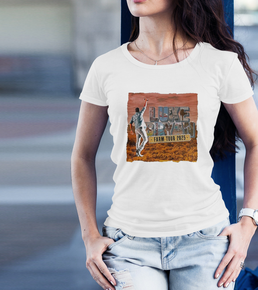 Luke Bryan Farm Tour 2025 Clovis CA May 16 Desert Scene T-Shirt