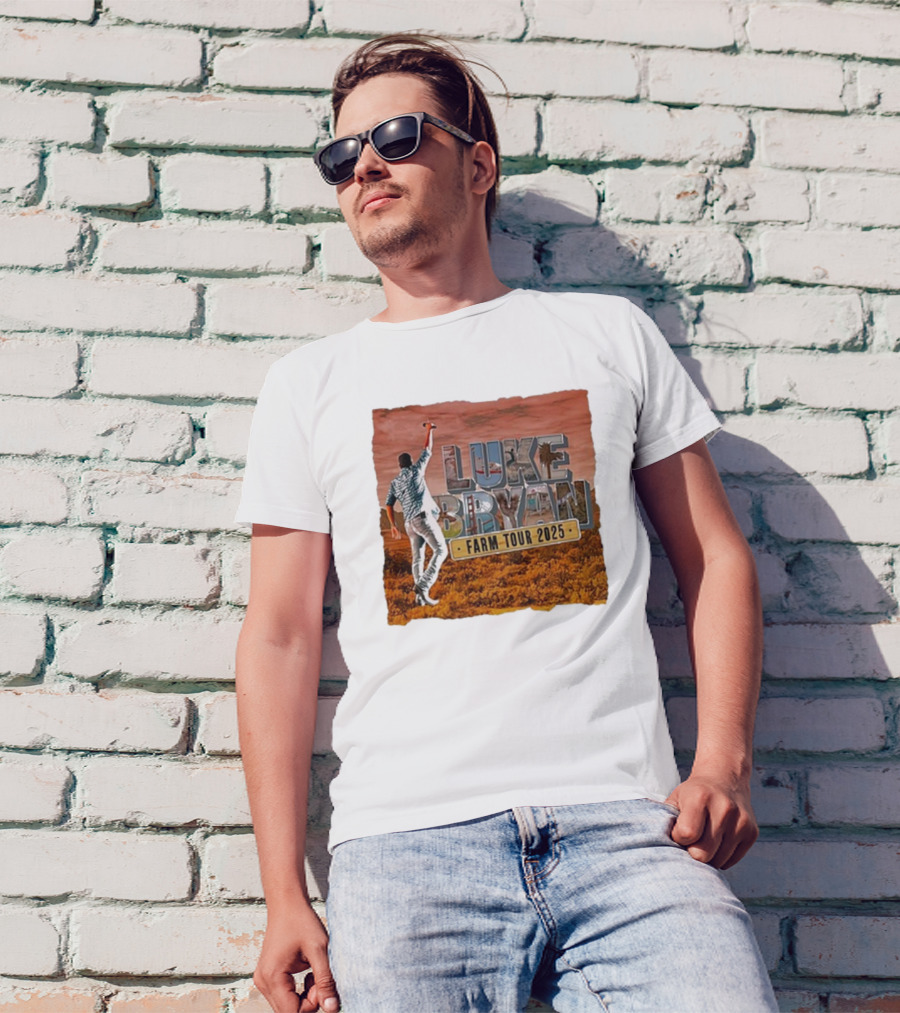 Luke Bryan Farm Tour 2025 Clovis CA May 16 Desert Scene T-Shirt