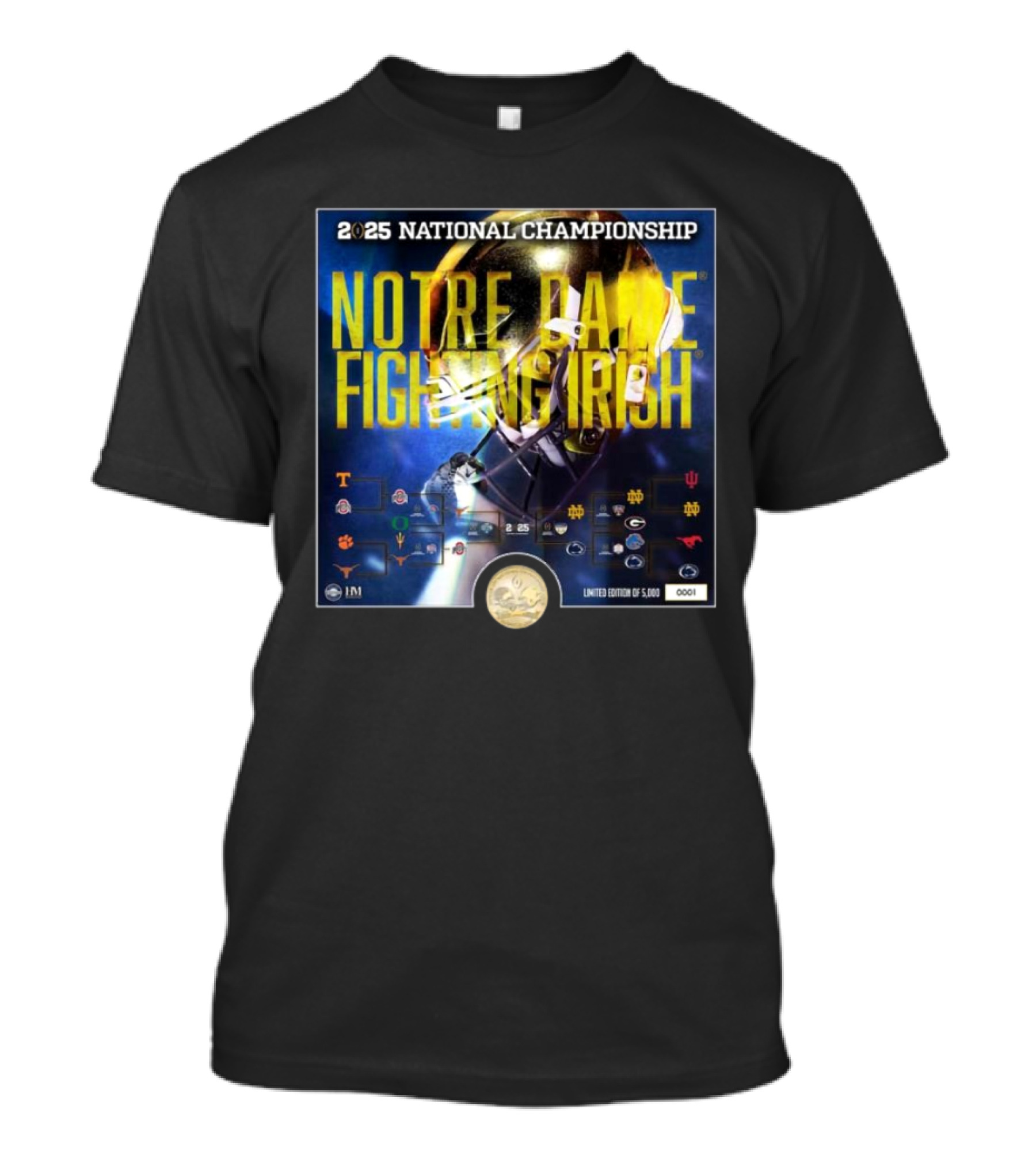 Notre Dame Fighting Irish 2025 National Championship Football Commemorative T-Shirt