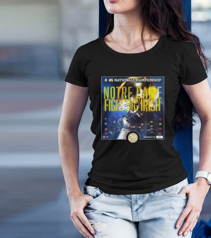 Notre Dame Fighting Irish 2025 National Championship Football Commemorative T-Shirt