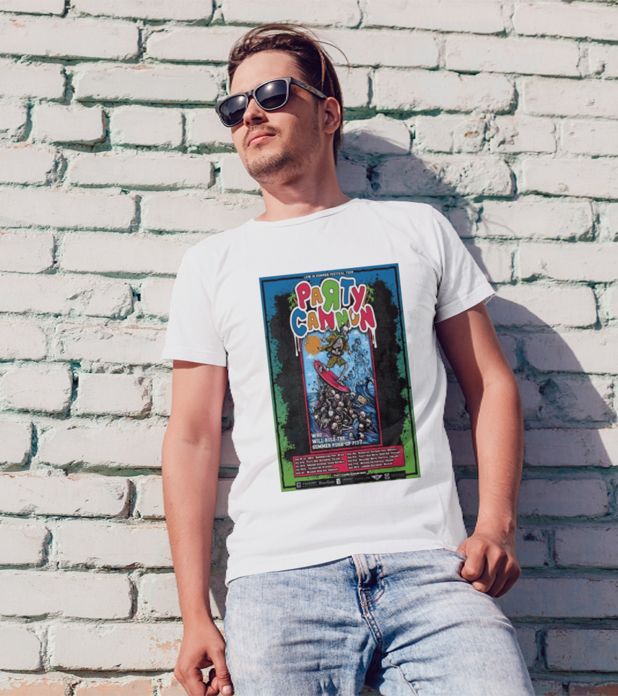 Party Cannon Low IQ Summer Festival Tour 2025 Who Will Rule The Summer Push-Up Pit T-Shirt