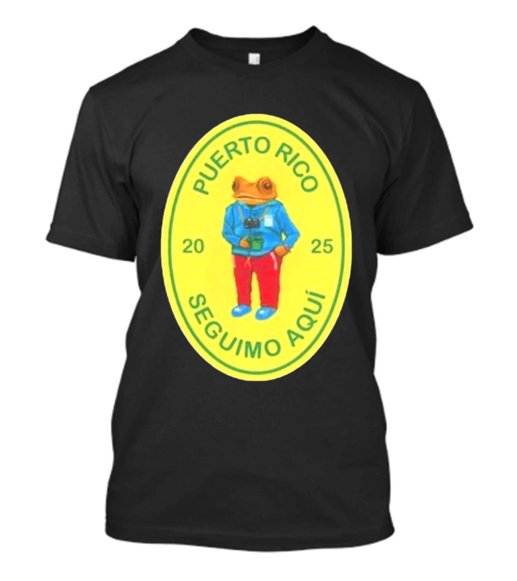 Bad Bunny 2025 Puerto Rico Seguimo Aquí Frog Concho T-Shirt