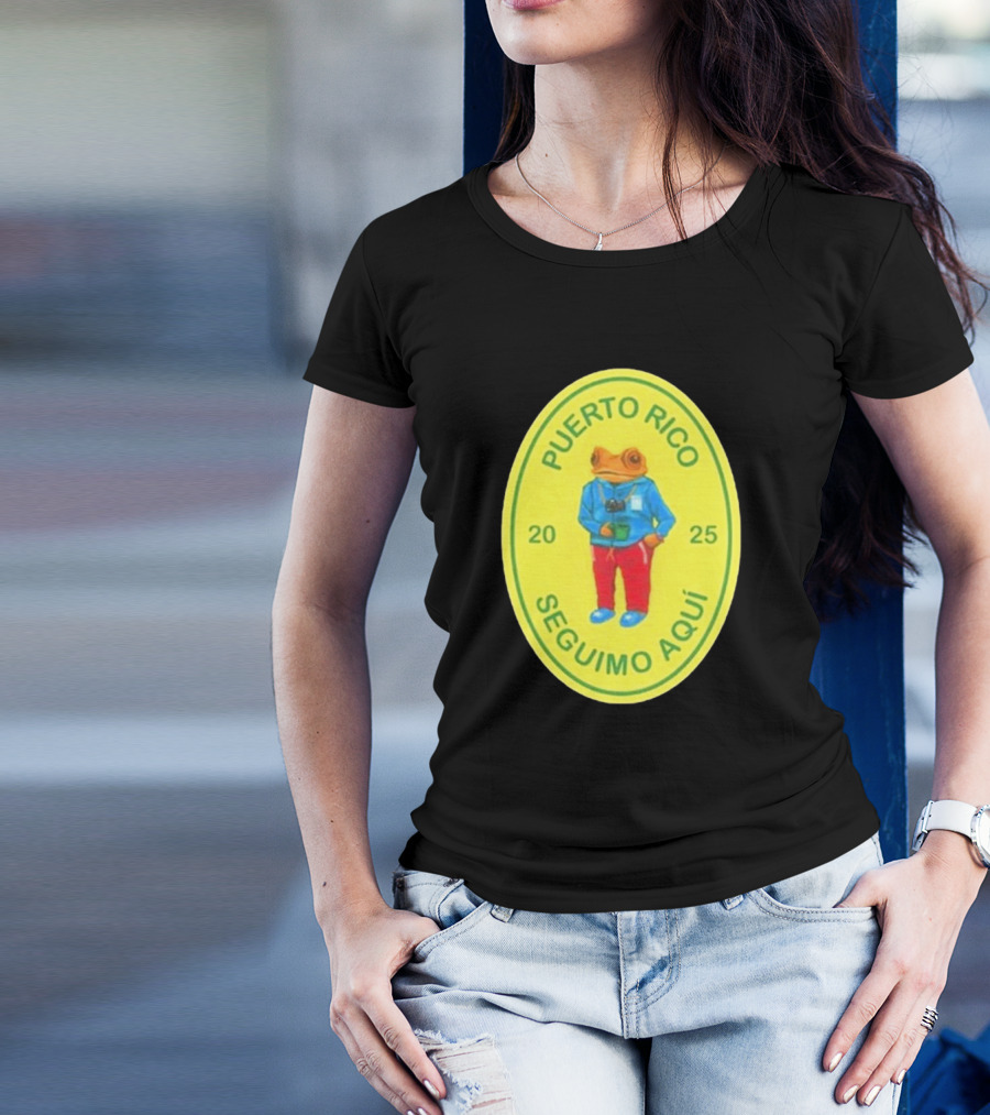 Bad Bunny 2025 Puerto Rico Seguimo Aquí Frog Concho T-Shirt