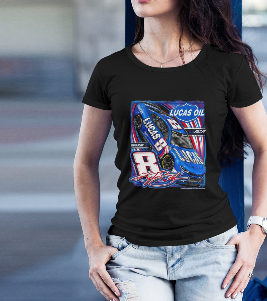 Lucas Oil NASCAR Kyle Busch 8 Car Racing RCR 2025 T-Shirt