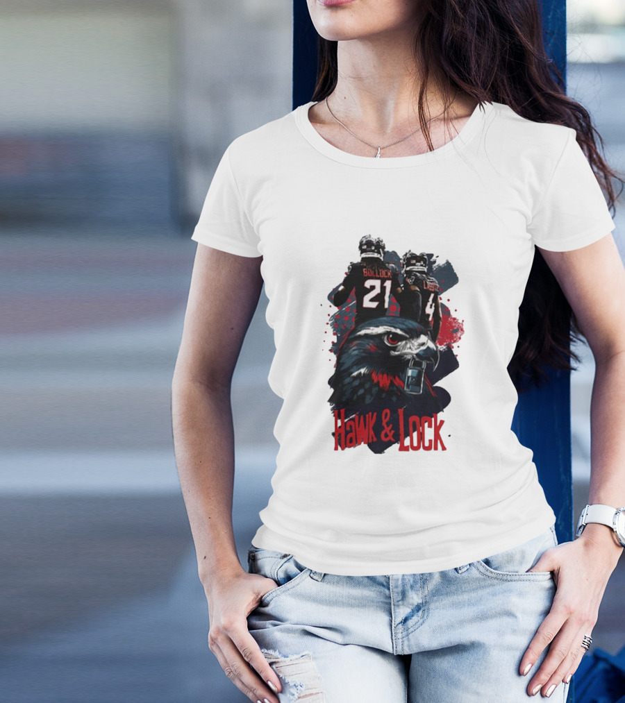 Hawk And Lock Calen Bullock Kamari Lassiter Houston Texans NFL T-Shirt