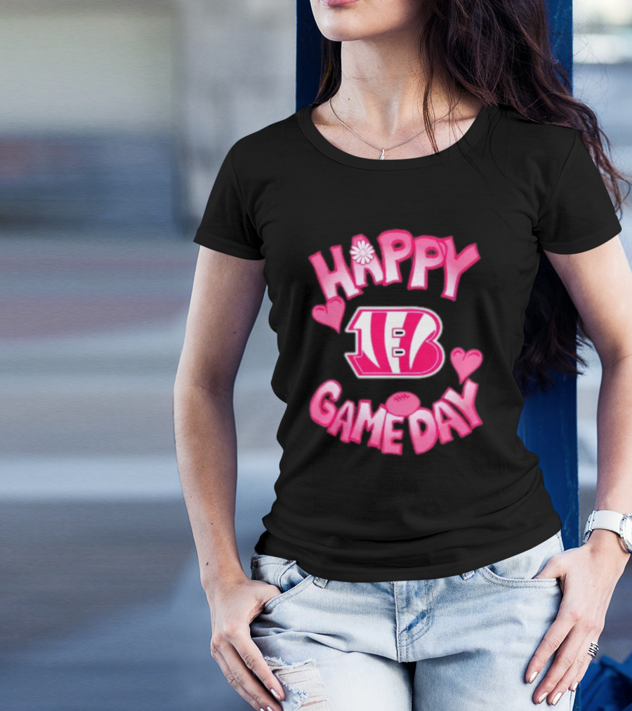 Cincinnati Bengals Happy Gameday Valentine’s Day 2025 T-Shirt