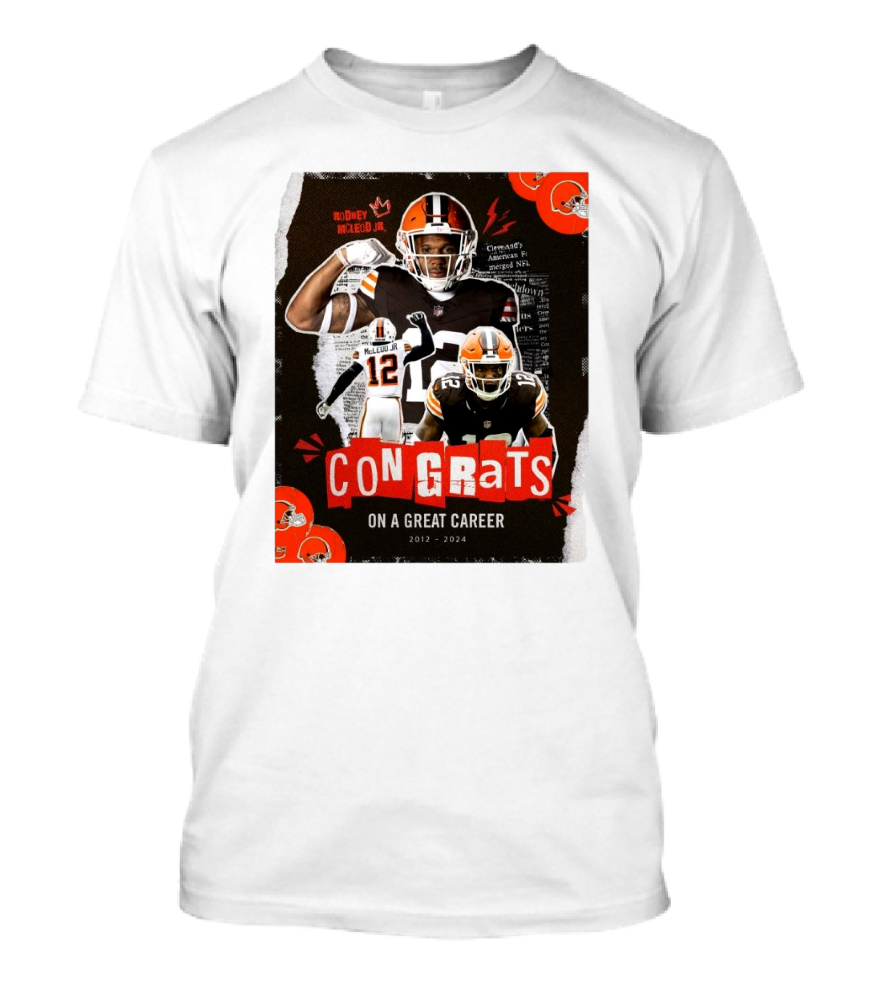 Cleveland Browns Rodney McLeod Jr Congrats On A Great Career 2012 – 2024 NFL T-Shirt