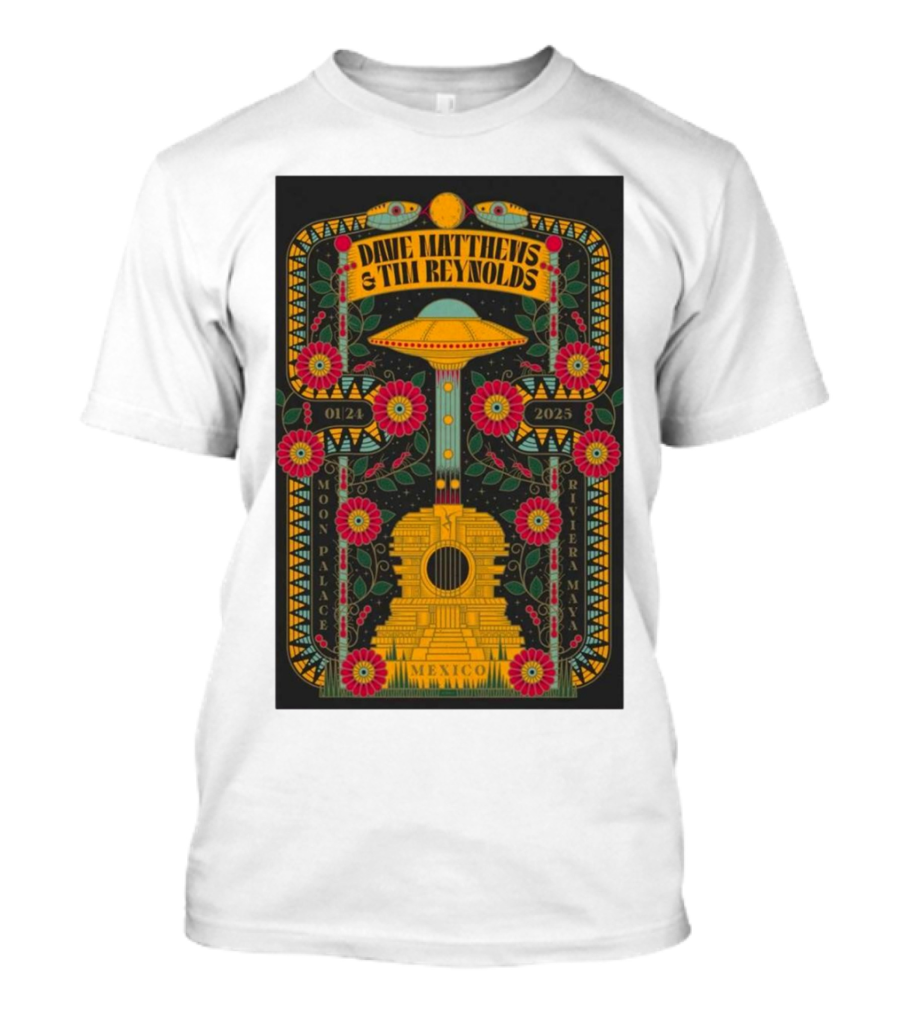 Dave Matthews And Tim Reynolds January 21 2025 Moon Palace Mexico Riviera Maya T-Shirt
