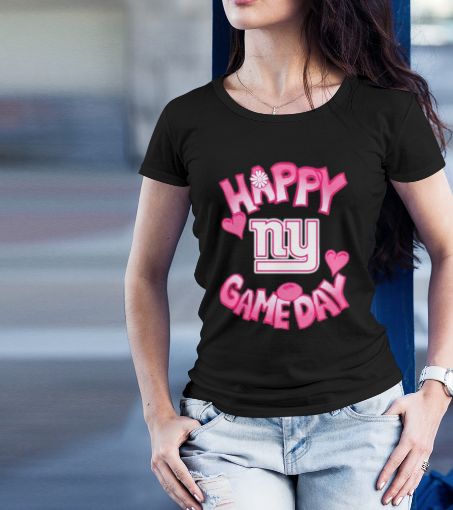 NY Giants Valentines Happy Gameday 2025 T-Shirt