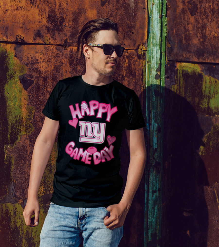 NY Giants Valentines Happy Gameday 2025 T-Shirt
