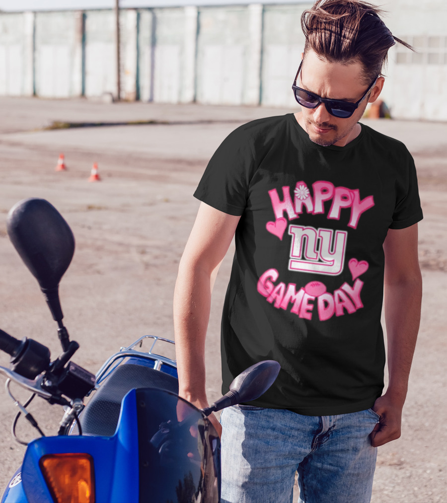NY Giants Valentines Happy Gameday 2025 T-Shirt