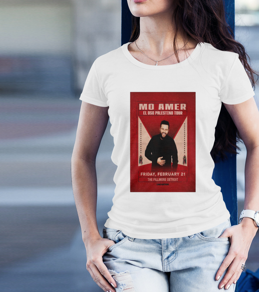 Mo Amer El Oso Palestino Tour At The Fillmore Detroit Friday February 21 2025 T-Shirt