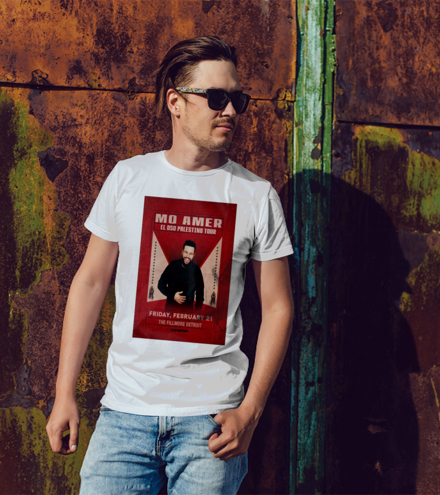 Mo Amer El Oso Palestino Tour At The Fillmore Detroit Friday February 21 2025 T-Shirt