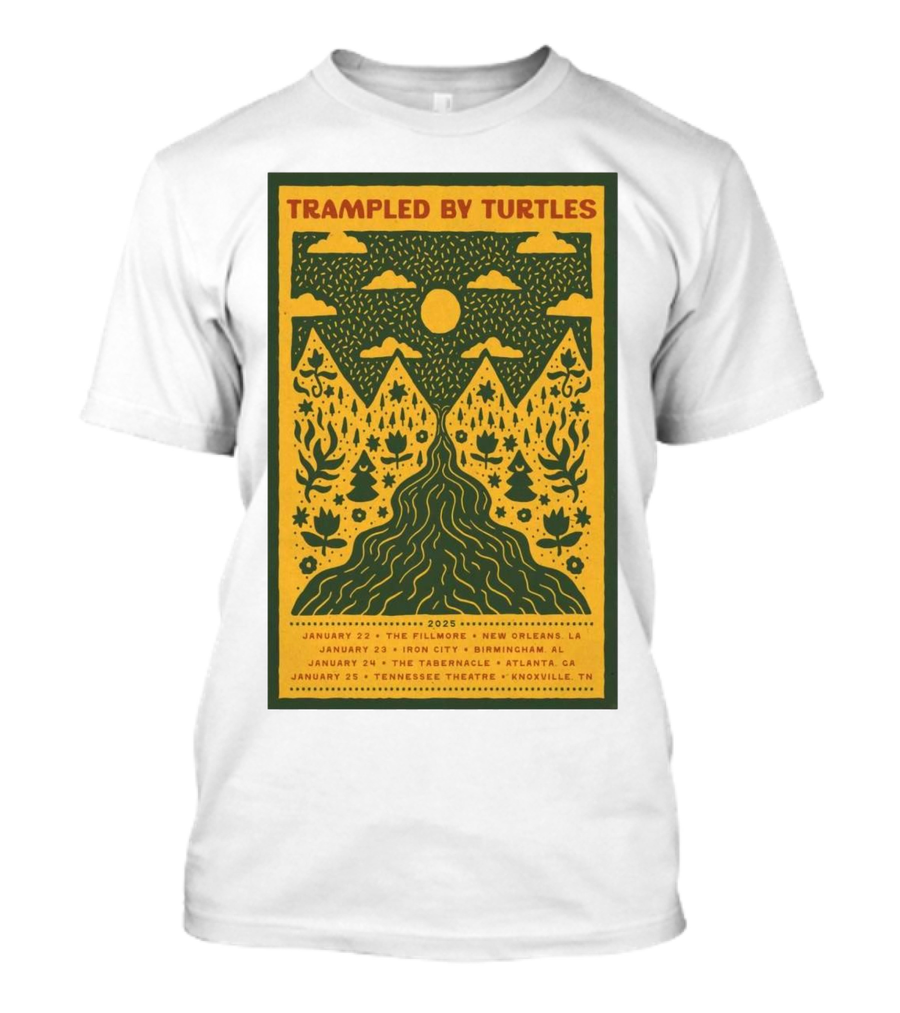 Trampled By Turtles 2025 Tour The Tabernacle Atlanta GA January 24 T-Shirt