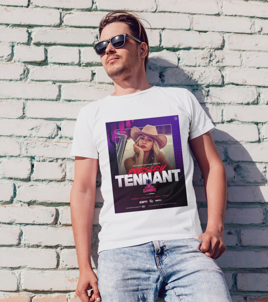 Presley Tennant National Anthem Singer NFL Pro Bowl Games Sunday February 2 2025 3PM ET ESPN ABC Verizon T-Shirt