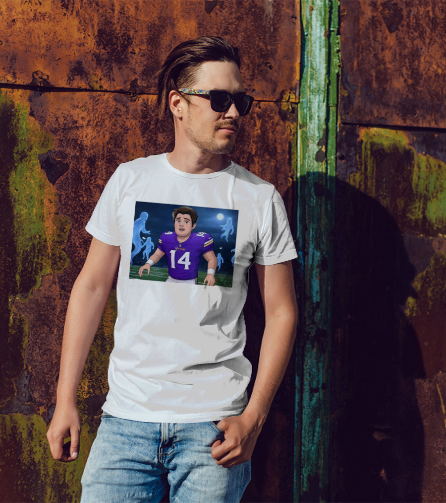 Sam Darnold Haunted By Ghosts In Minnesota Vikings NFL Jersey T-Shirt