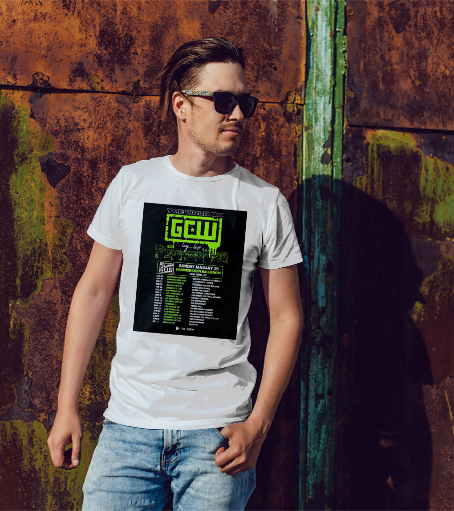 The World On GCW Long Live The People Vs GCW Hammerstein Ballroom Sunday January 19 2025 New York NY Triller Live Tour Dates 2025 T-Shirt