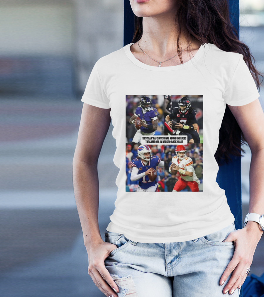 Jackson Stroud Allen Mahomes II Back-to-Back AFC Divisional Quarterbacks T-Shirt