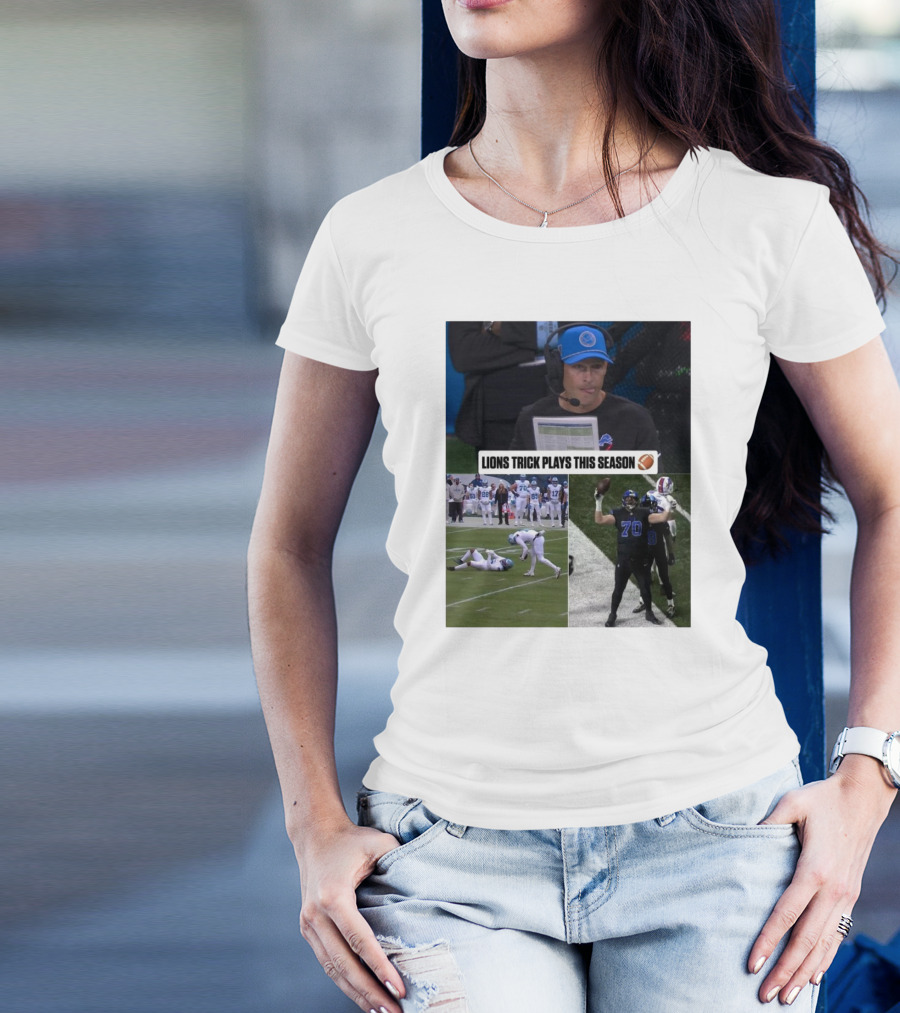Lions Trick Plays This Season Football Washington Commanders Vs Detroit Lions NFL T-Shirt
