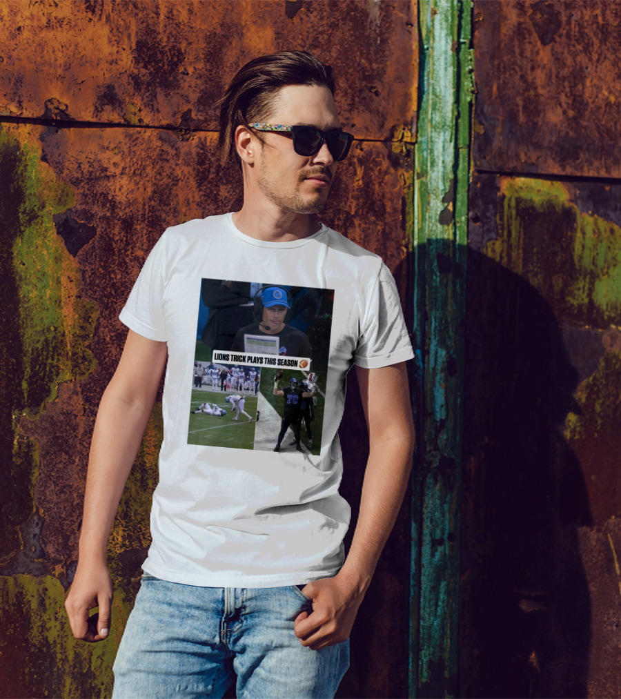 Lions Trick Plays This Season Football Washington Commanders Vs Detroit Lions NFL T-Shirt