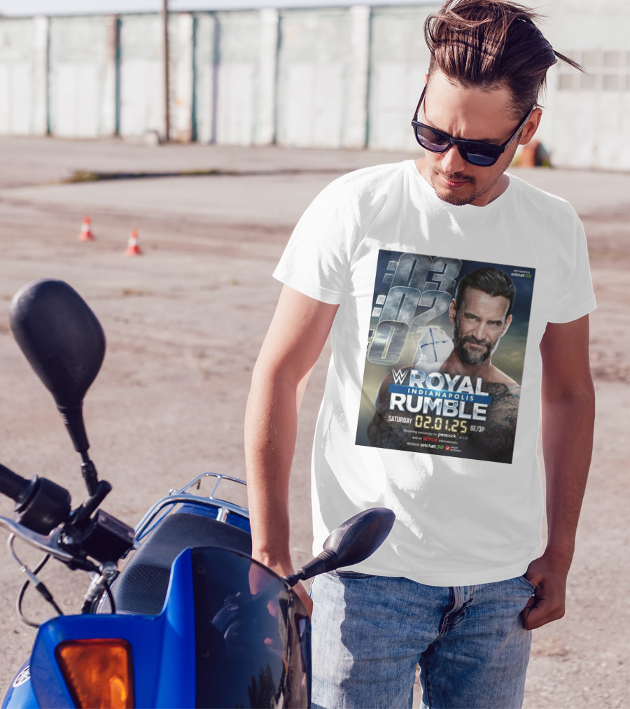 WWE Royal Rumble Indianapolis Saturday 02.01.25 Streaming On Peacock And Netflix T-Shirt