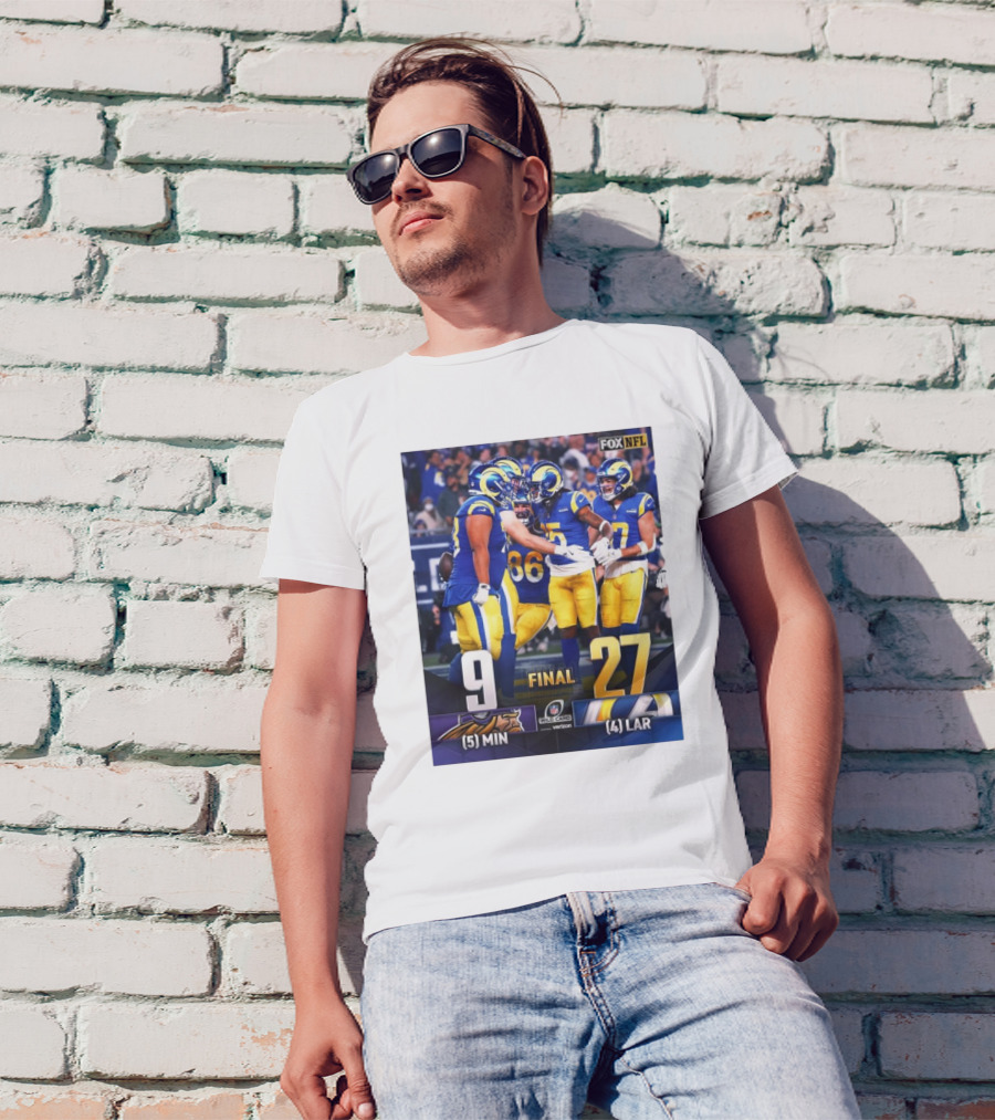 Minnesota Vikings Vs Los Angeles Rams Final Score 9-27 NFL Wild Card To Divisional Round Fox NFL T-Shirt