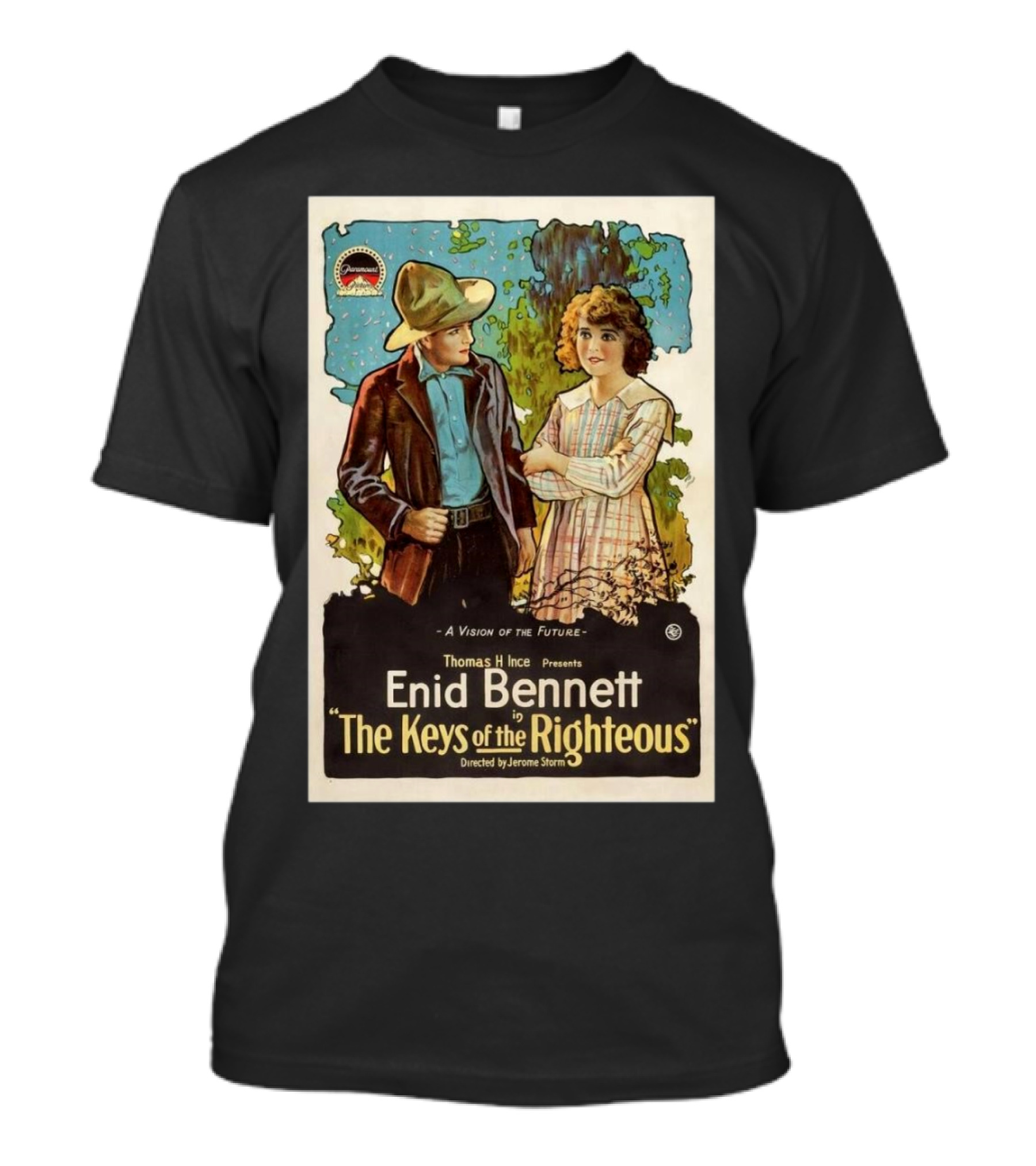 A Vision Of The Future By Thomas H Ince Featuring Enid Bennett In The Keys Of The Righteous T-Shirt