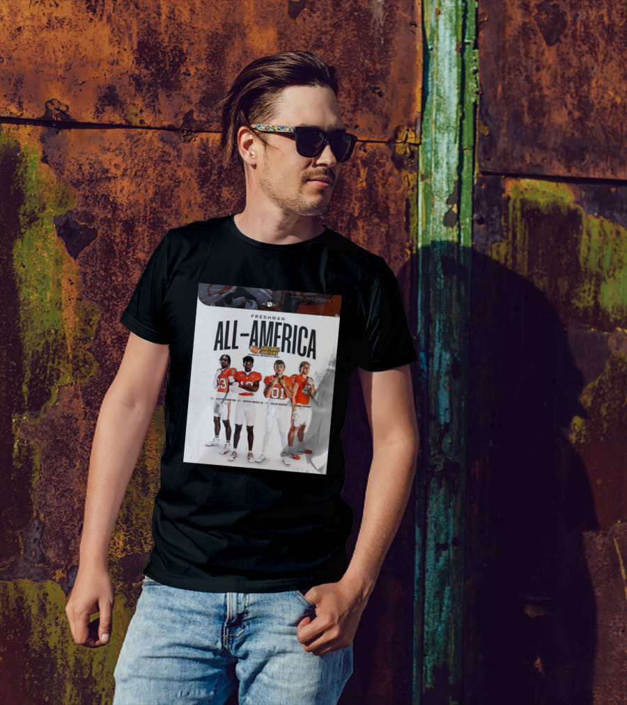 Freshman All-America Football Writers Hampton Wesco Jr Hauser Brown Clemson Tigers T-Shirt