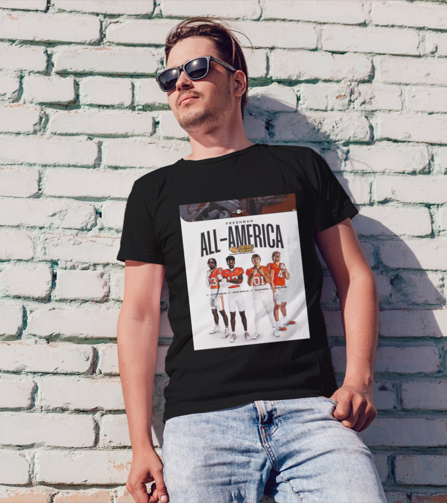Freshman All-America Football Writers Hampton Wesco Jr Hauser Brown Clemson Tigers T-Shirt