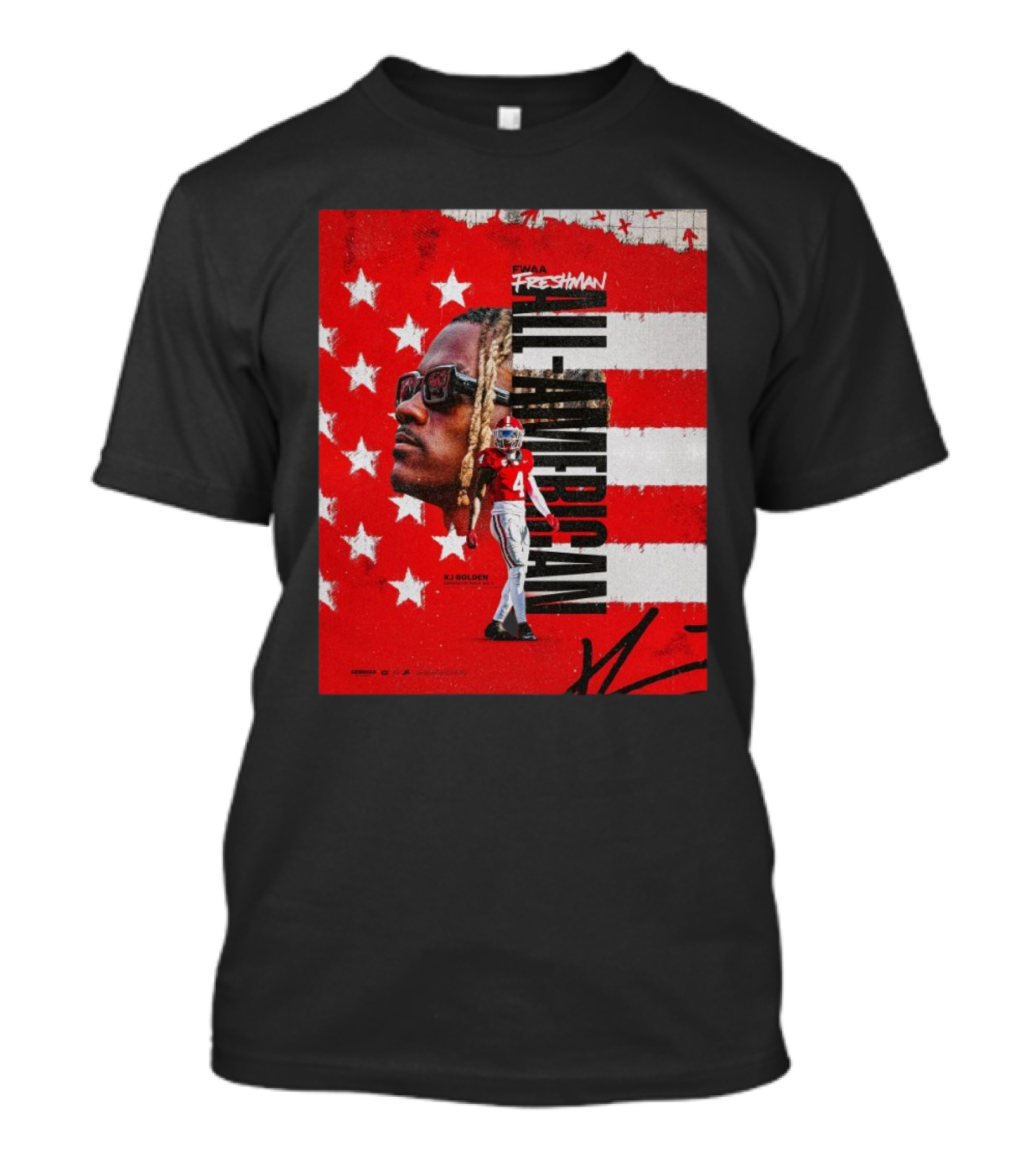 FWAA Freshman All-American KJ Bolden Georgi...T-Shirt 