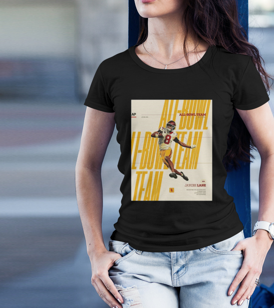 Ja’Kobi Lane USC Trojans Football WR AP All-Bowl Team SRS Distribution Las Vegas Bowl Eighty-Seven Touchdowns T-Shirt