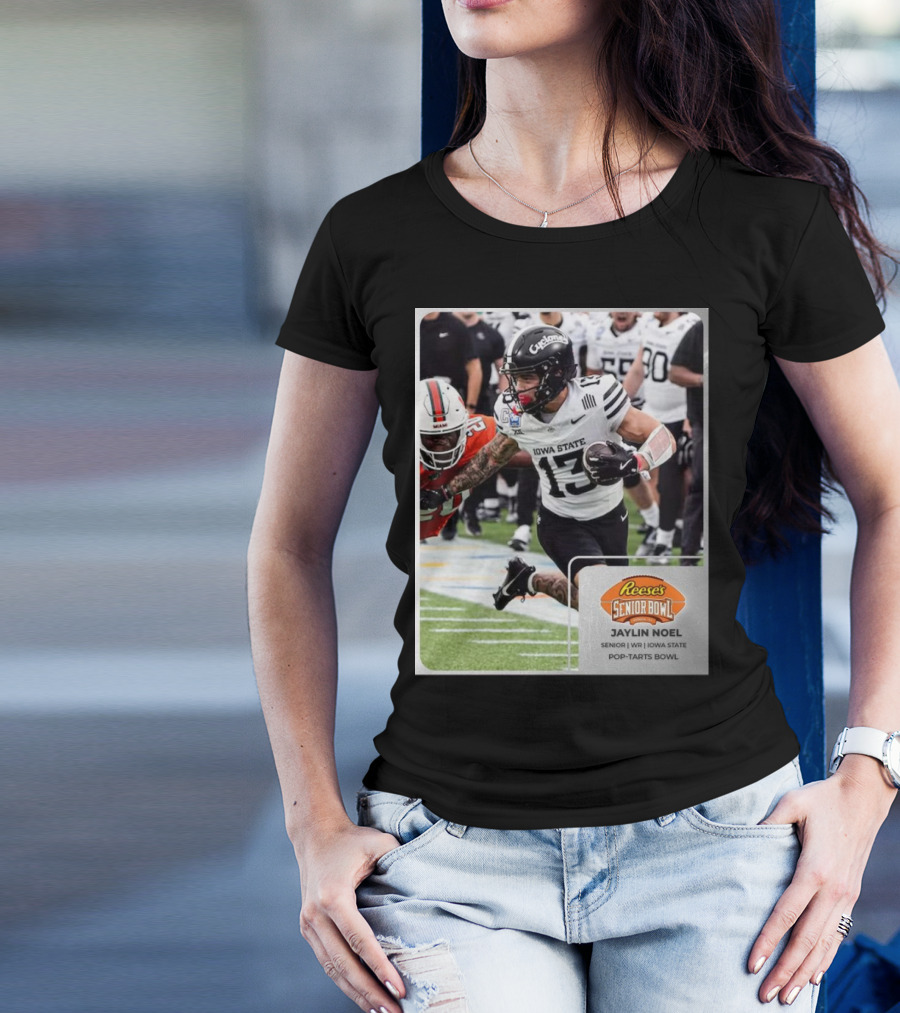 Jaylin Noel Iowa State Cyclones Senior WR Reese’s Senior Bowl Pop-Tarts Bowl Action Shot T-Shirt