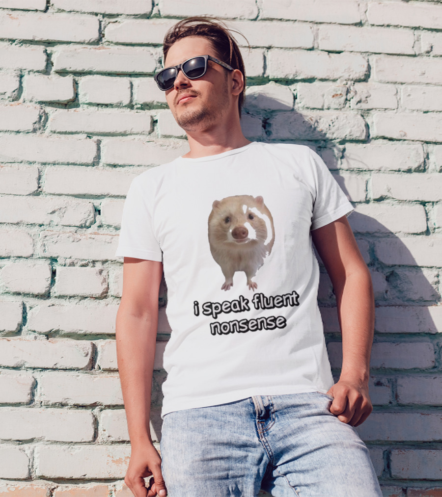 Cringey Albino Raccoon I Speak Fluent Nonsense T-Shirt